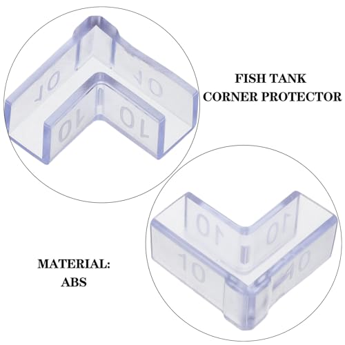 Zerodeko 25pcs Fish Tank Corner Guards 90 Degree L-Shaped PVC Edge Protectors for 10mm Aquarium Glass Safety Bumpers Childproof Impact-Resistant Edge Covers
