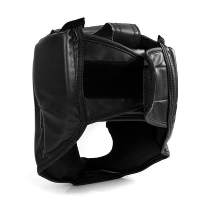 Kickboxing Headgear, PU Leather MMA Sparring Helmet, with Thick Foam Padding, Full Coverage for Boxing, MMA, Martial Arts, Comfortable Adjustable Closure Lock, Holes for Good
