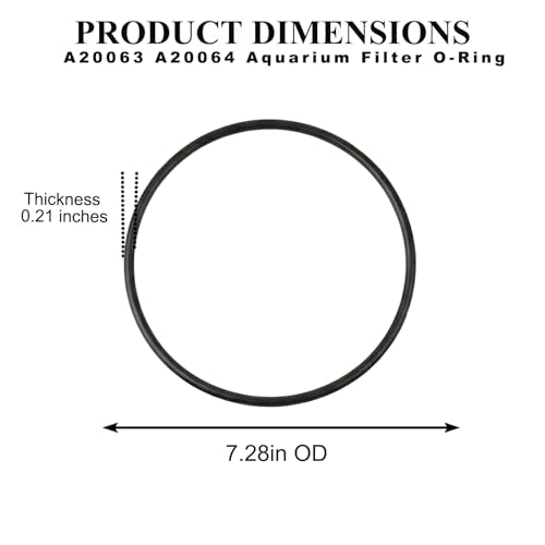 A20063 A20064 Aquarium Filter O-Rings Compatible with Fluval 304/305/306/307/404/405/406/407 Canister Filters, Motor Head Seal Ring Gasket Replacement 3 Pack