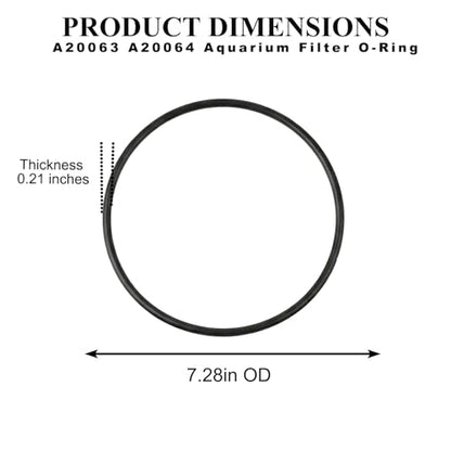 A20063 A20064 Aquarium Filter O-Rings Compatible with Fluval 304/305/306/307/404/405/406/407 Canister Filters, Motor Head Seal Ring Gasket Replacement 3 Pack