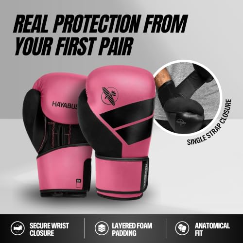 Hayabusa S4 Boxing Gloves - Sparring & Muay Thai - color: Pink, size: 12 oz, Small