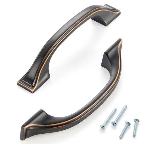 20 Pack 3 Inch Oil Rubbed Bronze Cabinet Pulls Brushed Bronze Cabinet Handles Bronze Kitchen Hardware for Cabinets Drawer Dresser ZP2409 Cupboard Bedroom Closet Bathroom Vanity - color: Oil Rubbed Bronze, size: 3" Hole Centers-20 Pcs