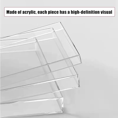 Transparent Acrylic Water Tank Shallow Sink Props, Deep Storage Box for Display, Coffee Tray for Cosmetics, Desktop Organizer (30x20x5cm / 11.8x7.9x2in)