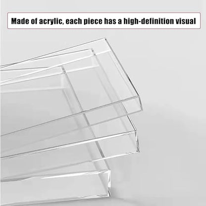 Transparent Acrylic Water Tank Shallow Sink Props, Deep Storage Box for Display, Coffee Tray for Cosmetics, Desktop Organizer (30x20x5cm / 11.8x7.9x2in)