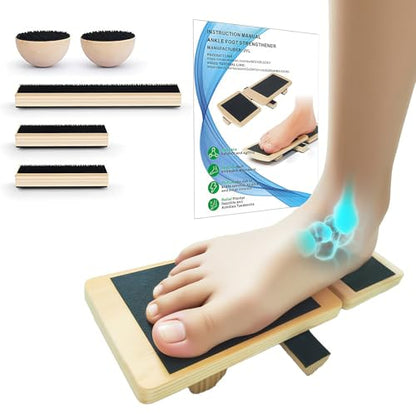 Ankle Foot Strengthener Balance Board Exerciser with Video Tutorial for Toe Heel Sole Flexibility Stability Balance Training Posture Corrector Physical Therapy Plantar Fasciitis Relief Sprained Ankle
