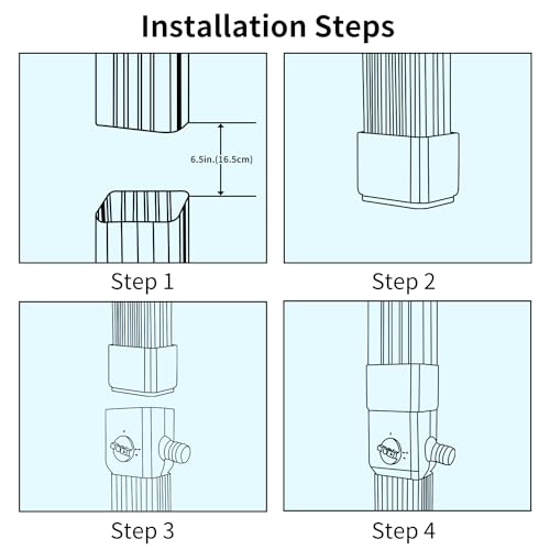 Downspout Diverter, Rainwater Diverter Fits for 3"x4" Oversize Downspout and 2"x3" Downspout, Rainwater Collection System with Adjustable Valve, Diverts Water into Rain Barrel, 4ft. Hose