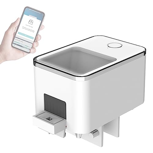 Weytoll Automatic Fish Feeder for Aquarium, WiFi Intelligent Timing Aquarium Goldfish Feeder with 100ML Large Capacity and Mobilephone APP Control Suitable for a Variety of Feed