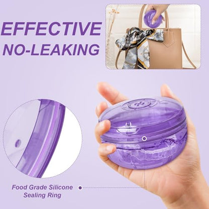 Retainer Cleaner Case,Double Layer Denture Cup for Soaking - color: Purple