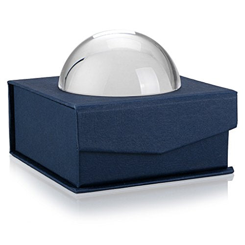 Sumnacon Crystal Magnifying Glass Dome - 3.15'' Crystal Magnifier Dome, Fuctional Paperweight/Photography/Decoration, Reading Aid for Blueprints, Maps, Small Fine Print Etc - size: 3.15"