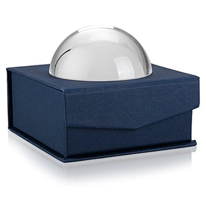 Sumnacon Crystal Magnifying Glass Dome - 3.15'' Crystal Magnifier Dome, Fuctional Paperweight/Photography/Decoration, Reading Aid for Blueprints, Maps, Small Fine Print Etc - size: 3.15"
