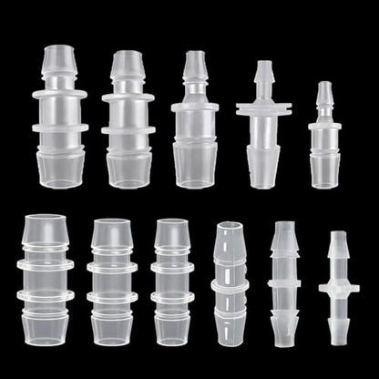 22 Pcs Hose Barb Fittings Assortment,11 Sizes of Equal and Unequal Barbed Hose Fittings, Pipe Connectors, Joint Splicers, and Menders for Aquarium, Household, Fuel, Gas, Liquid, Air Hose Repair