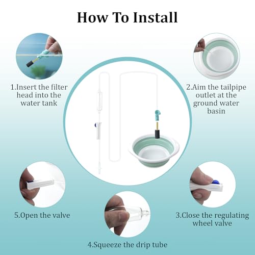 Drip Acclimation Kit with Foldable Fish Acclimation Box, Hose System for Safe Fish/Shrimp Water Transition, Works with Saltwater & Freshwater Tank Setups, Shrimp & Betta Fishes Breeding Box