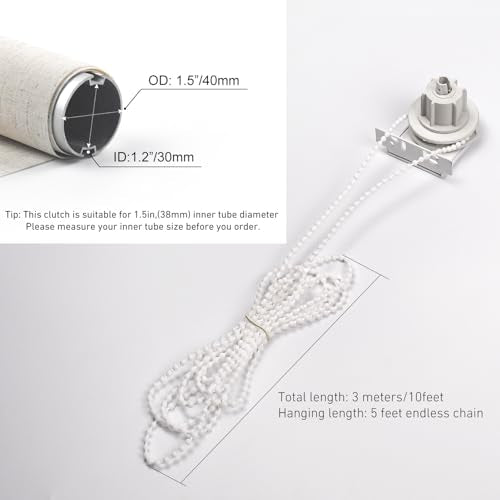 1 1/2 inch (38mm) Tube Clutch Replacement Kit for Roller Shades - Complete Repair Set with Metal Bracket, Clutch Mechanism & End Plug - Fits 1.5" OD (Outer Diameter) Tubes Only - style: 38mm Metal Bracket