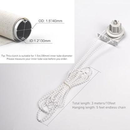 1 1/2 inch (38mm) Tube Clutch Replacement Kit for Roller Shades - Complete Repair Set with Metal Bracket, Clutch Mechanism & End Plug - Fits 1.5" OD (Outer Diameter) Tubes Only - style: 38mm Metal Bracket