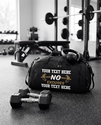 Personalized Weightlifting Duffel Bag – Custom Gym Bag with Name & Logo – Heavy Duty Workout Bag for Men & Women – Lifting, Powerlifting, Bodybuilding Training Gear - color: Pink, style: Weightlifting