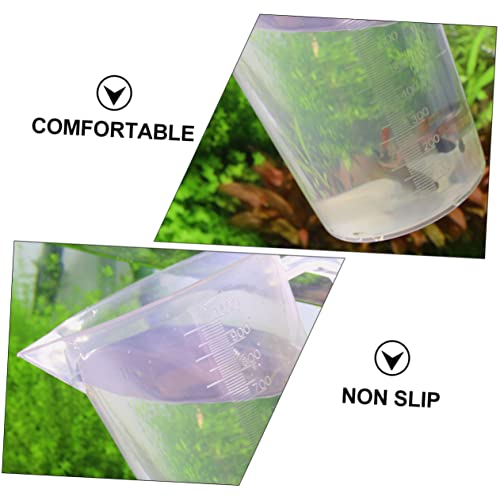 COLLBATH 1pc Aquarium Measuring Cup for Fish Feeding Water Changing and Accurate Liquid Measurement Non-breakable Design