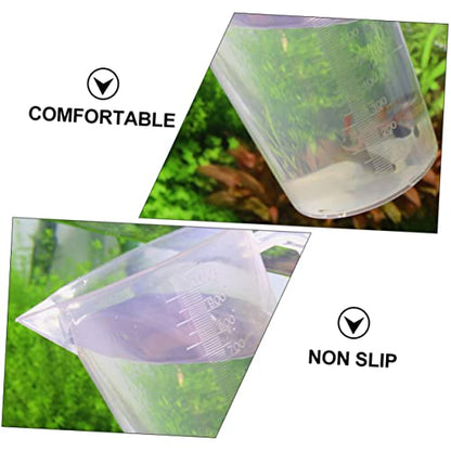 COLLBATH 1pc Aquarium Measuring Cup for Fish Feeding Water Changing and Accurate Liquid Measurement Non-breakable Design