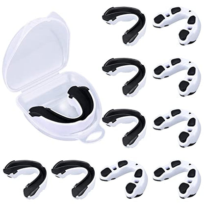 Frienda Adult Mouth Guards for Sports with Case - color: Black With White