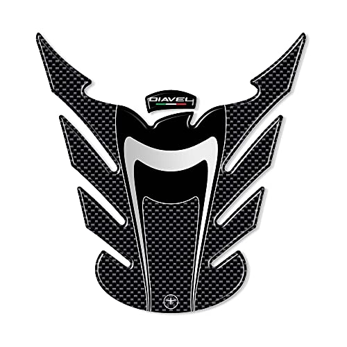 labelbike - 3D Sticker Motorcycle Fuel Tank Pad Protection and Decoration in Resin Compatible with Ducati DIAVEL
