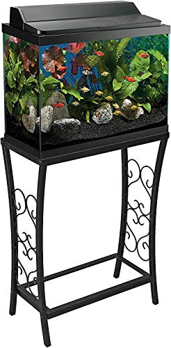 Aquatic Fundamentals Metal Aquarium Stand (10 Gallon, Black) - color: Black, size: 10 Gallon
