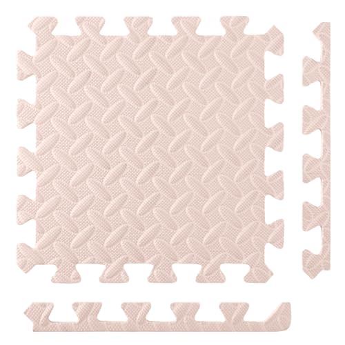 Shihanee 16 Foam Floor Interlocking Tiles, 11.8 x 11.8 Inch, Beige - color: Beige