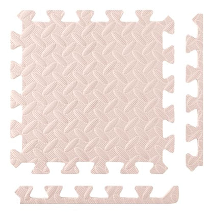 Shihanee 16 Foam Floor Interlocking Tiles, 11.8 x 11.8 Inch, Beige - color: Beige
