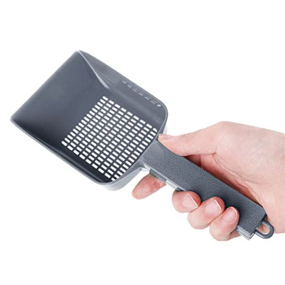 for Litter Scoop Plastic Pet Shovel for Dog Sand Sifter Poop Sieve Cleaning Tool with Hanging Hole Easy to Clean Supplies Pet Supplies Pet Supplies Amphibians Supplies Pet Pet, gray