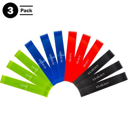 Resistance Bands for Working Out - Workout Band Loop - Exercise Bands with 4 Levels for Toning, Stretching or Physical Therapy by Home-Complete - size: 12-Pack