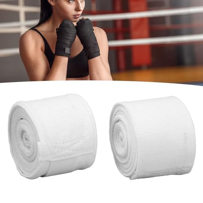 GOTOTOP 2pcs Boxing Handwraps Cotton Quick Drying Semi Elastic Sports Hand Wraps Kickboxing Muay Thai 5m