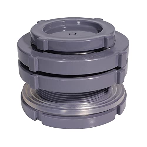 3 Inch PVC Bulkhead Water Tank Connector Adapter Fitting with Plugs Thru-Bulk Pipe Fitting for Rain Barrels, Aquariums, Ponds(Set of 1) - size: 3"-1pcs