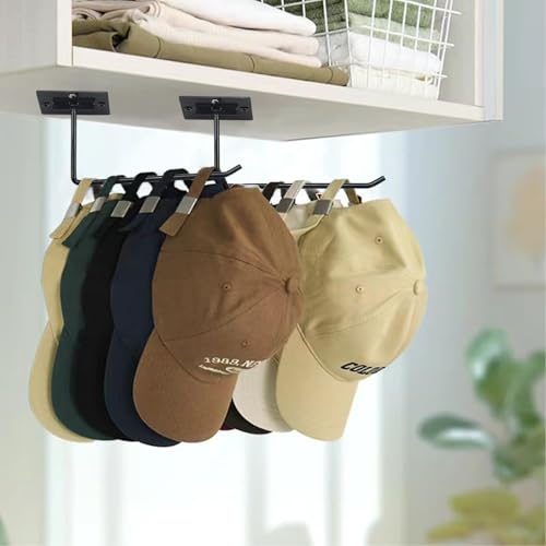 Tumbler Lid Organizer, Under Cabinet Lid Holder for Yeti/Stanley/Simple Modern Tumbler Lids, Self-Adhesive or Drilling Tumbler Lid Hook