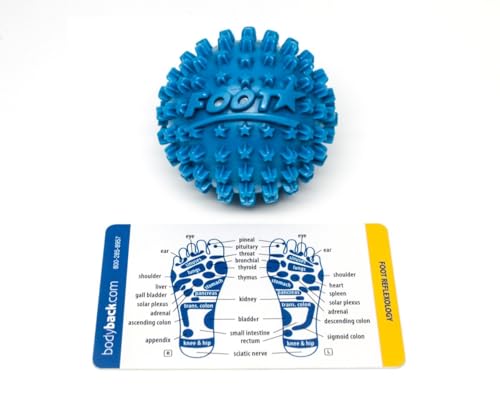 Body Back Foot Star® Massage Ball for Plantar Fasciitis Relief & Recovery | Foot Massager For Trigger Point Therapy, Massage Ball For Soothe Foot Stress, Discomfort, Aches, & Tightness, 1 Pack Blue - style: Single