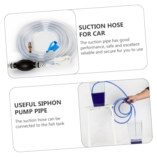 Levemolo Manual Siphon Pump Water Suction Hose Set, Vehicle Guide Oil Tube for Gasoline Diesel Transfer, Multipurpose Liquid Extractor for Car and Home Use