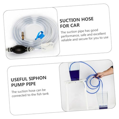 Levemolo Manual Siphon Pump Water Suction Hose Set, Vehicle Guide Oil Tube for Gasoline Diesel Transfer, Multipurpose Liquid Extractor for Car and Home Use