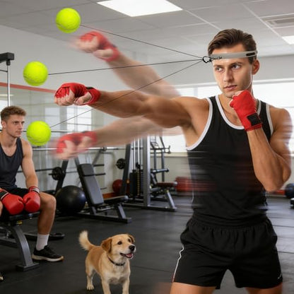 Boxing Reflex Ball Punching Speed Reaction - color: tennis