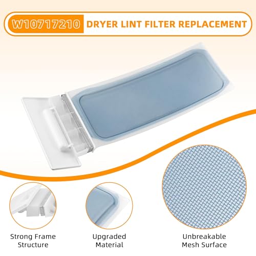 AMI PARTS W10717210 W11522758 Dryer Lint Filter Case Screen Replacement Parts Fit for whirl-pool, ken-more - Repalce 348846, 348851, 689465, 8557857, 8557882, 8558463, 8559787, 8565972, etc