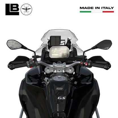 labelbike - 3D Sticker Motorcycle Tank Pad Protection and Decoration in Resin Compatible with BMW F 900 GS Adventure - Carbon Black Grey