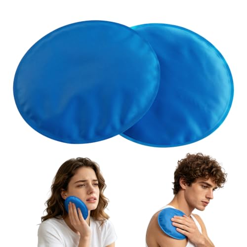 SportEmblema Small Reusable Round Hot and Cold Gel Ice Packs for Injuries - size: 5.5 Inch-Blue1