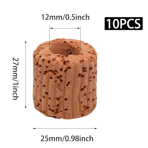 10 Pcs Aquatic Plant Fixed Ring Comes with Wrapped Cotton, 25mm/0.98inch Water Plants Cultivation Rings Ceramic Plant Pots for Aquarium Landscaping/Fish Enthusiasts - size: 25mm/0.98inch