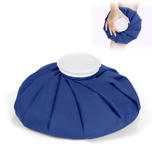 AOOWU Ice Packs for Injuries Reusable Ice Bags, Hot & Cold Therapy and Pain Relief, Screw Top Hot Water Bag, Elastic Breathable No-Leak Waterproof, Soft Cold Pack for Relieve Sports Injuries, Size 11" - style: 11"