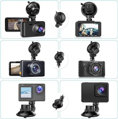 Dash Cam Mount, Suction Cup Mount,Windshield and Dashboard Suction Cup Mount Camera Mount,For ROVE R2-4K,CHORTAU Dash Cam,Screw Connectors Are Suitable For Most Dash Cam, DVR, GPS and Sports Camera