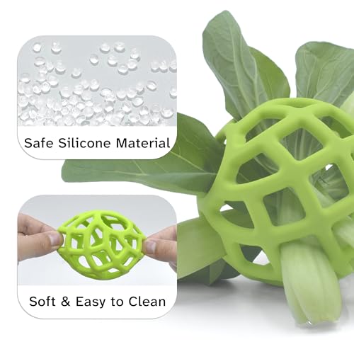 Turtle Feeding Ball with Suction Cup, Silicone Foraging Toy, Interactive Turtle Tank Feeder for Veggies and Treats, Betta Hammock Shrimp Shelter and Aquarium Decors for Small Aquarium Pets