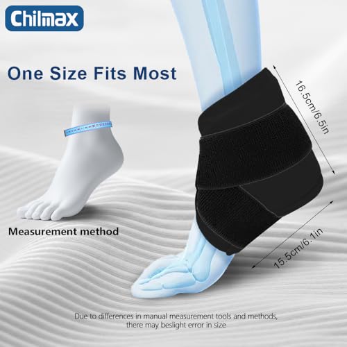 Ankle Heel Ice Pack Wrap Brace for Swelling,Gel Cold/Hot Therapy Wrap for Sprained Ankle, Achilles Tendonitis, Plantar Fasciitis,Foot Pain,Adjustable Strap,Reusable Compression Wrap (Black) - color: Black