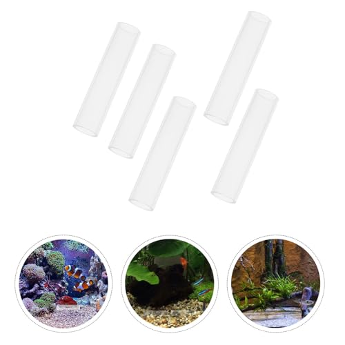 Toyvian Acrylic Shrimp Cave Fish Tank Hideout Shelter 5-Hole Aquarium Breeding Tube Ornament for Shrimp and Small Fish Landscaping