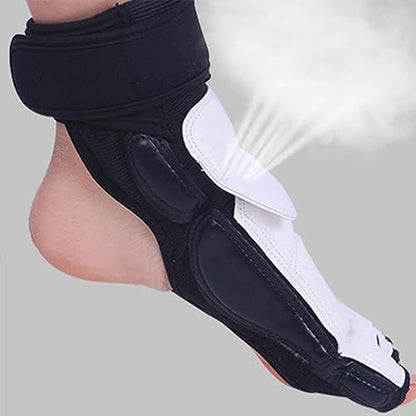 Taekwondo Foot Protector Double Fixation Elastic Cloth Surrounding Design for Kids - size: X-Large