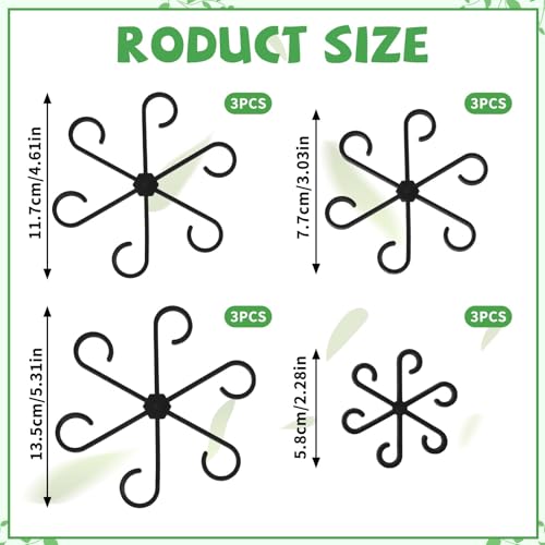 12 Pcs Plant Stem Holders, Plastic Invisible Plant Support Stakes Indoor Reusable Climbing Houseplant Stem Supports Hook Growth Accessories for Indoor Home Garden