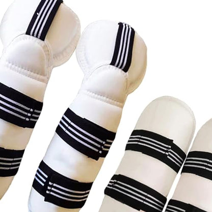 kowaku Taekwondo Guard Protective Gear Elastic Strap Protector Protection Padded Guard for Training Karate MMA Grappling Sanda - color: Leg and Arm Guards M
