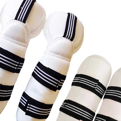 kowaku Taekwondo Guard Protective Gear Elastic Strap Protector Protection Padded Guard for Training Karate MMA Grappling Sanda - color: Leg and Arm Guards L