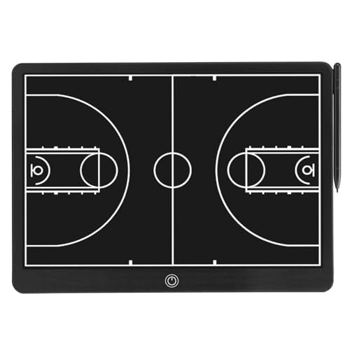 Electronic 16 inch Basketball Coaching Boards, Portable Erasable Pro Strategy Board for Training Teaching Competition Command,Tactical Drawing Tablet Coach Gifts (16 inch Basketball)