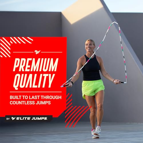 Elite Jumps Heavy Beaded Weighted Jump Rope, 6.5 oz - color: Unicorn